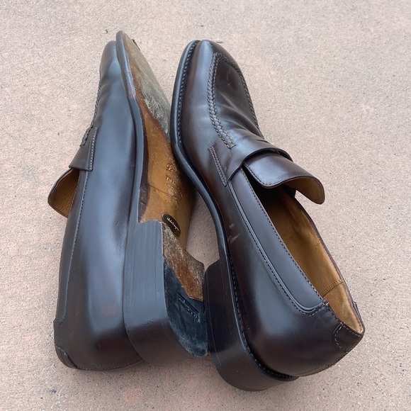 Vintage Salvatore Ferragamo 9D Brown Square Toe Penny Loafers main image 3
